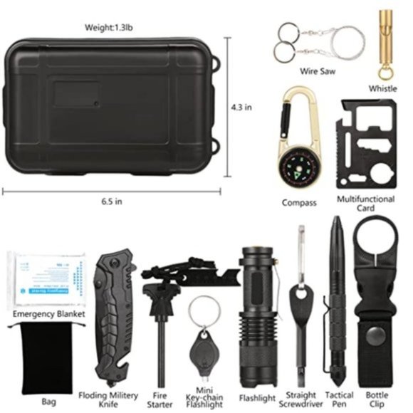 New Emergency Survival Kit 14 in 1 - Picture 2 of 7